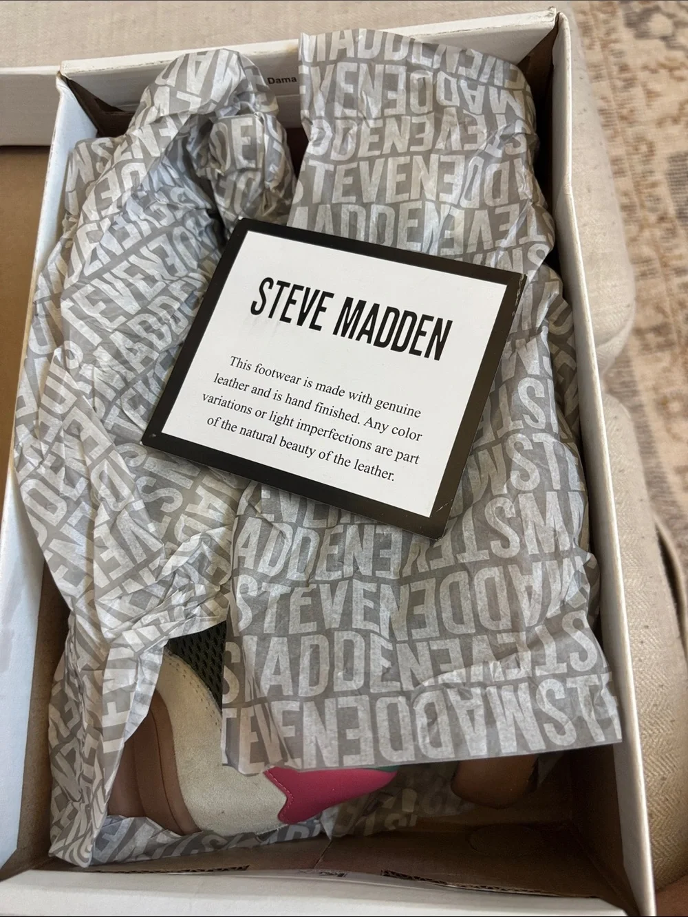 Steve Madden Verdict Sneakers Green Multi Gum Sole Size 8.5 NIB